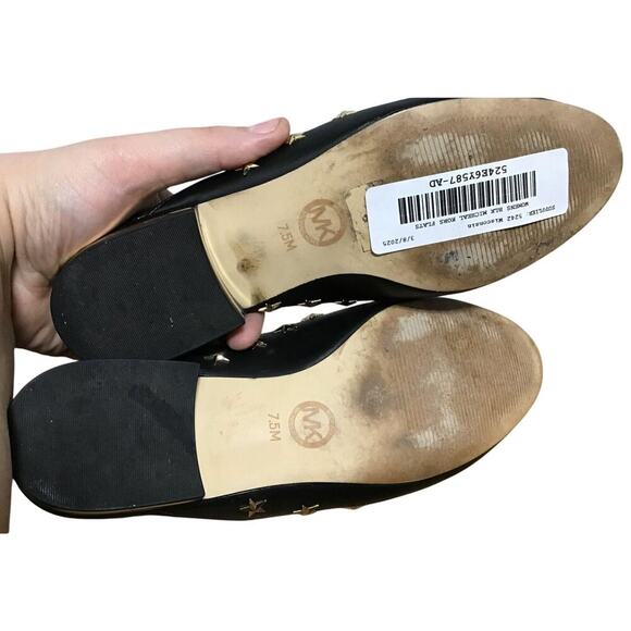 Michael Kors Star Studded Black Mules Size 7.5 - Picture 3 of 8
